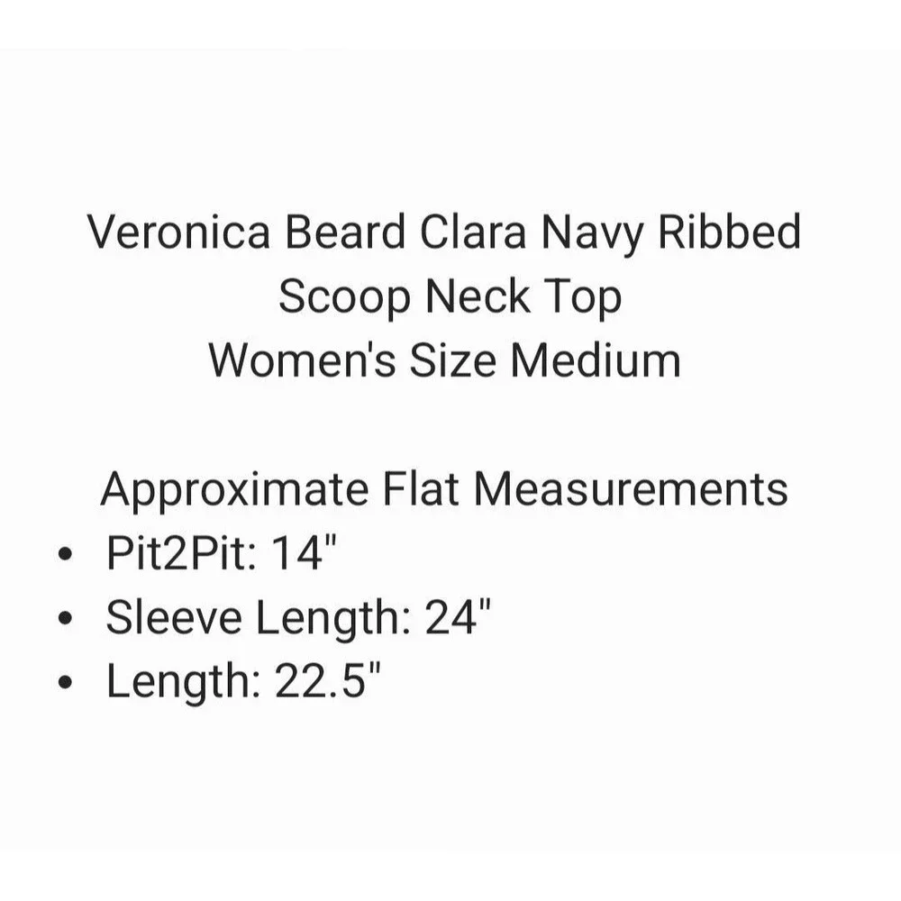 Veronica Beard Clara Ribbed Top Navy M Square Neck Dark Academia Preppy Coquette